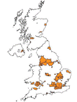 UK Map showing Franchise Territories